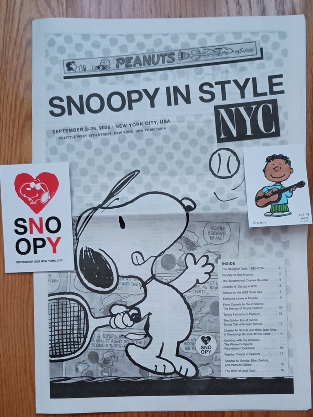 Snoopy In Style NYC Art Card And Newspaper Magazine